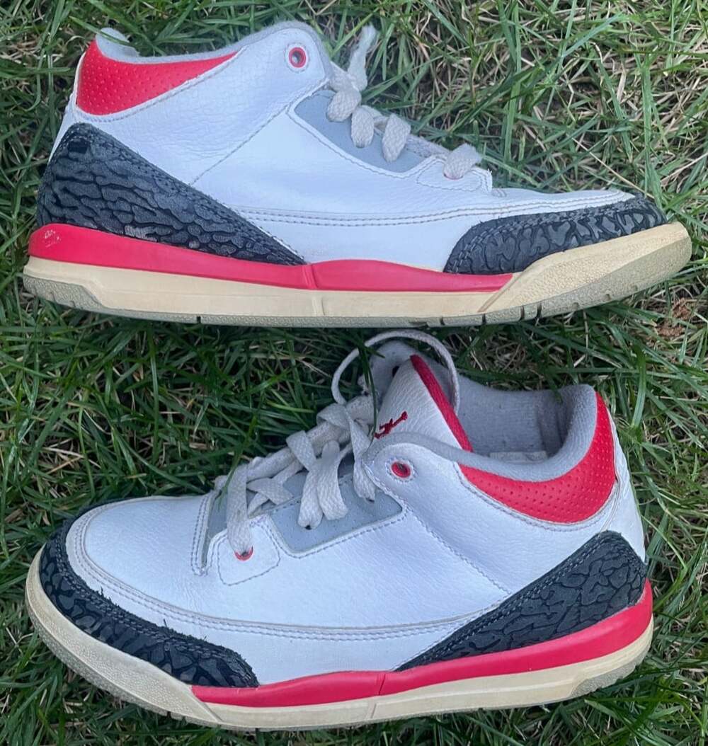 Nike Air Jordan 3 III Retro Fire Red Youth Size 3y 429487-120 2013